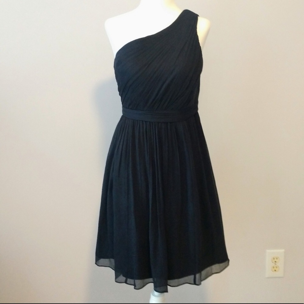 NWOT J. Crew Kylie dress silk chiffon one shoulder